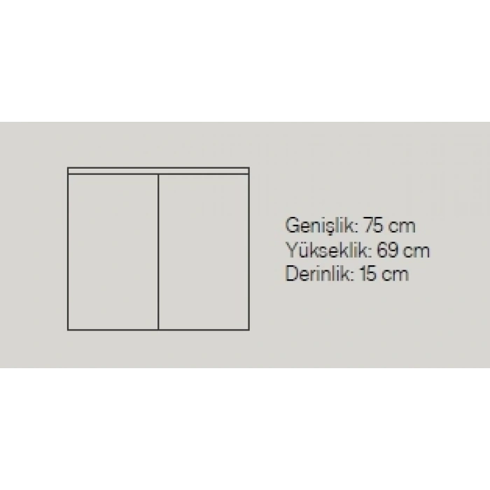ESTE 80 CM BANYO DOLABI ÜST MODÜL