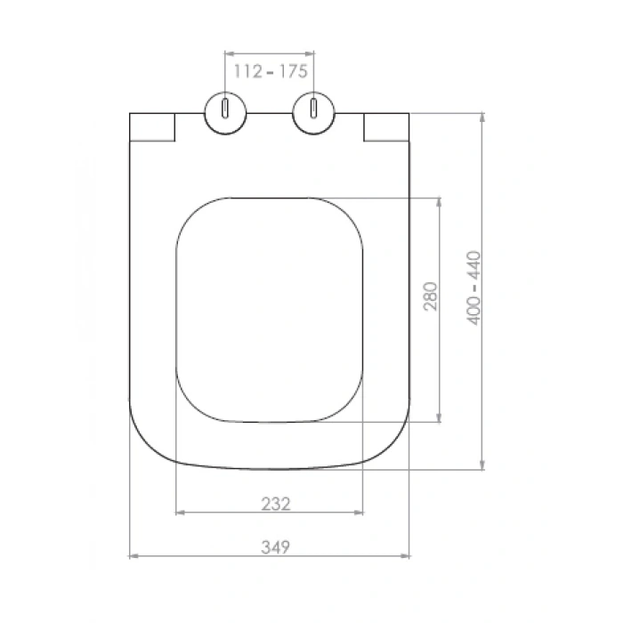 FORTE KLOZET KAPAĞI (YAVAŞ KAPANAN - METAL MENTEŞE TAKIMI - ÜSTTEN SIKMALI)