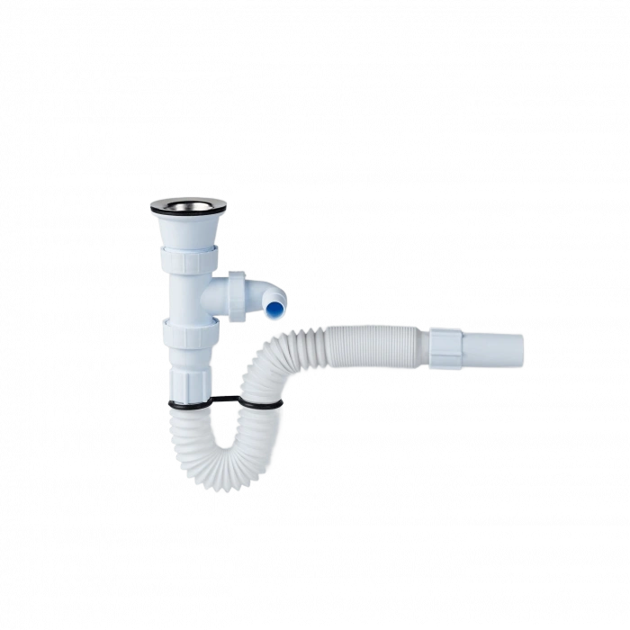 JAPAR - Körüklü Lavabo ve Eviye Sifonu Q32 ( Çamaşır - Bulaşık çıkışlı )