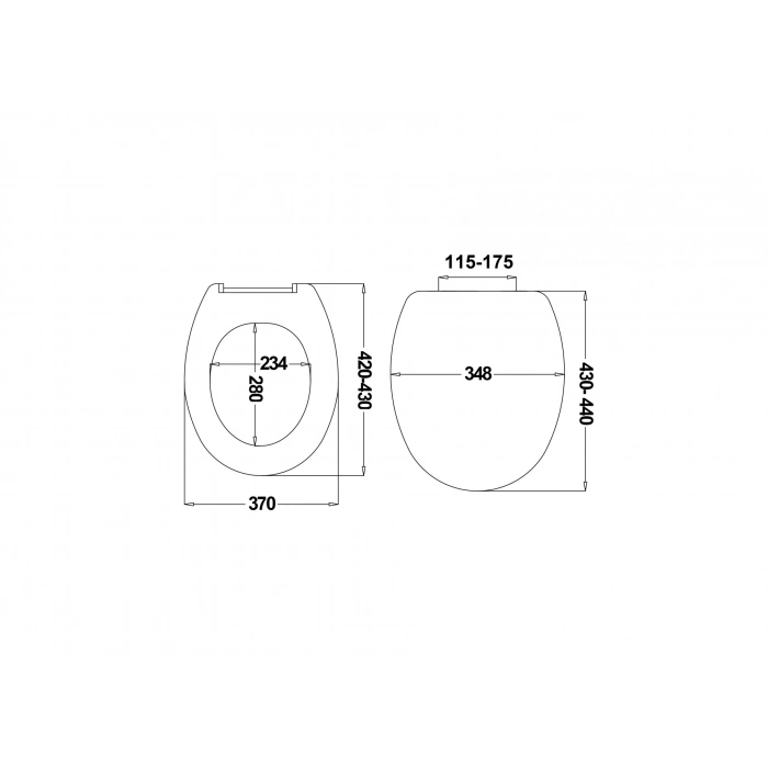 JAPAR - Pasifik Klozet Kapak Duroplast (üstten sıkmalı)(pasl.krom metal menteşeli)
