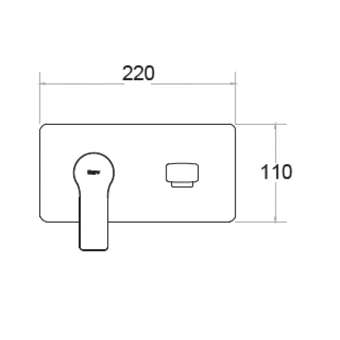 KARE - ANKASTRE LAVABO BATARYASI (KROM)