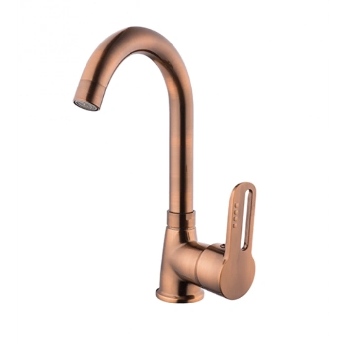 KARE - İNCİ MİX KUĞU LAVABO BATARYASI (ANTİK - BAKIR)