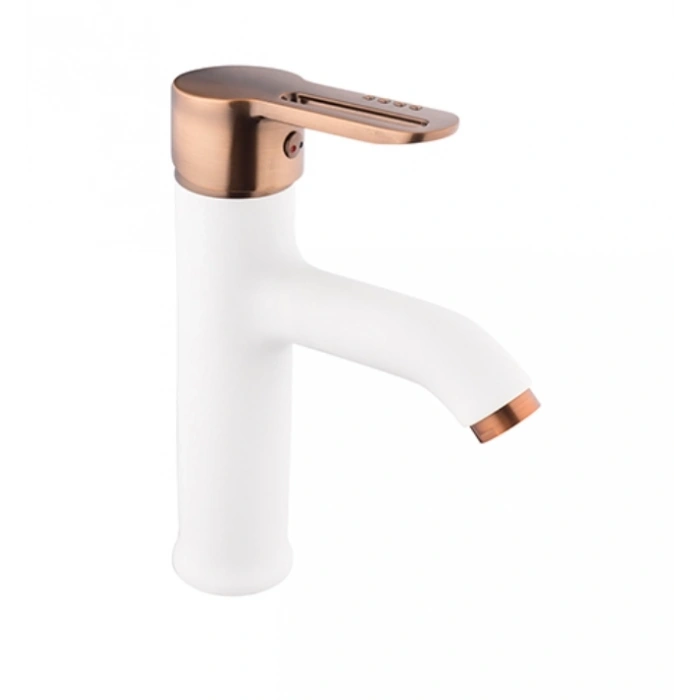 KARE - İNCİ MİX LAVABO BATARYASI (BEYAZ - BAKIR)