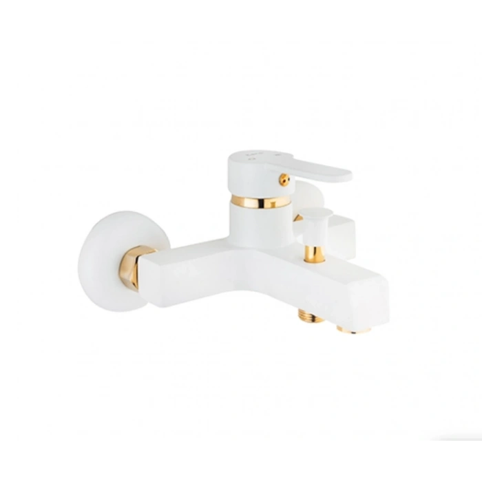 KARE - STİL MİX BANYO BATARYASI (BEYAZ - ALTIN)