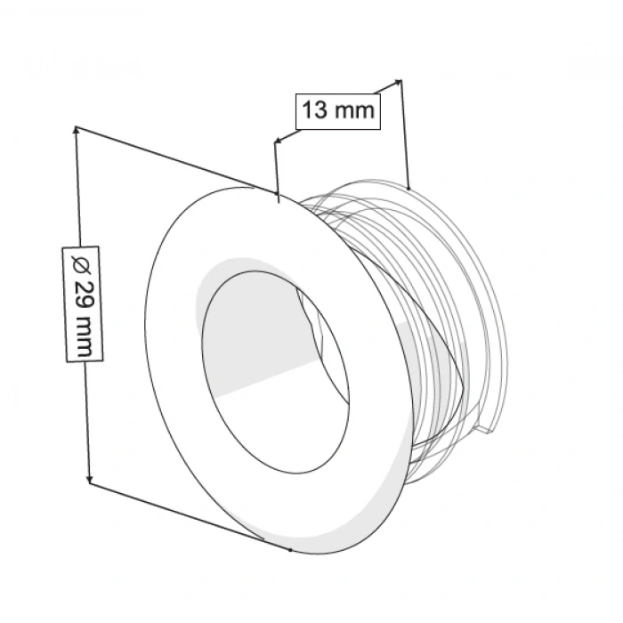 LAVABO TAŞMA YÜZÜĞÜ B TİPİ PARLAK KROM