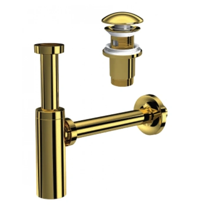 MOON PARLAK ALTIN SİFON - ELİXİR PUP UPLI - (TAŞMA DELİKLİ) (MAX. 250 mm)