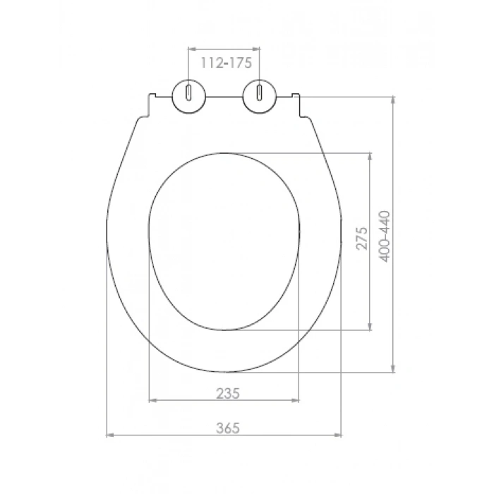 NICE KLOZET KAPAĞI (YAVAŞ KAPANAN - METAL MENTEŞE TAKIMI - ÜSTTEN SIKMALI)