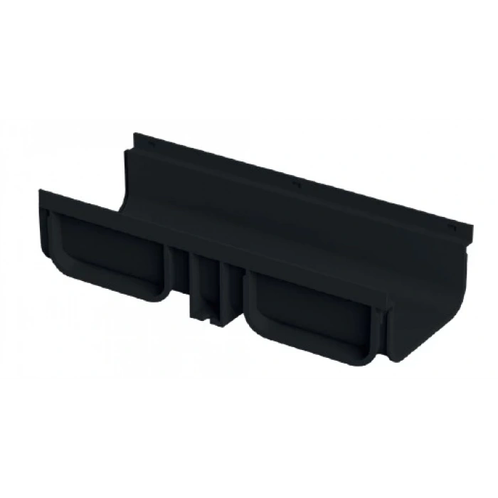 PLASTİK DRENAJ KANALI ALTTAN ÇIKIŞLI SİYAH 200x50x500 mm