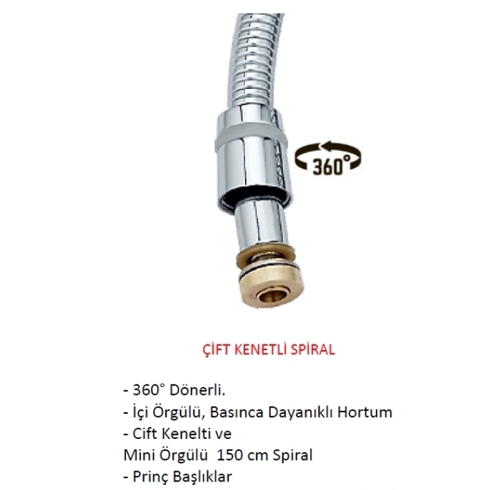 PREMİUM ÇİFT KENETLİ SPİRALLİ BAŞLIKSIZ ROBOT SET