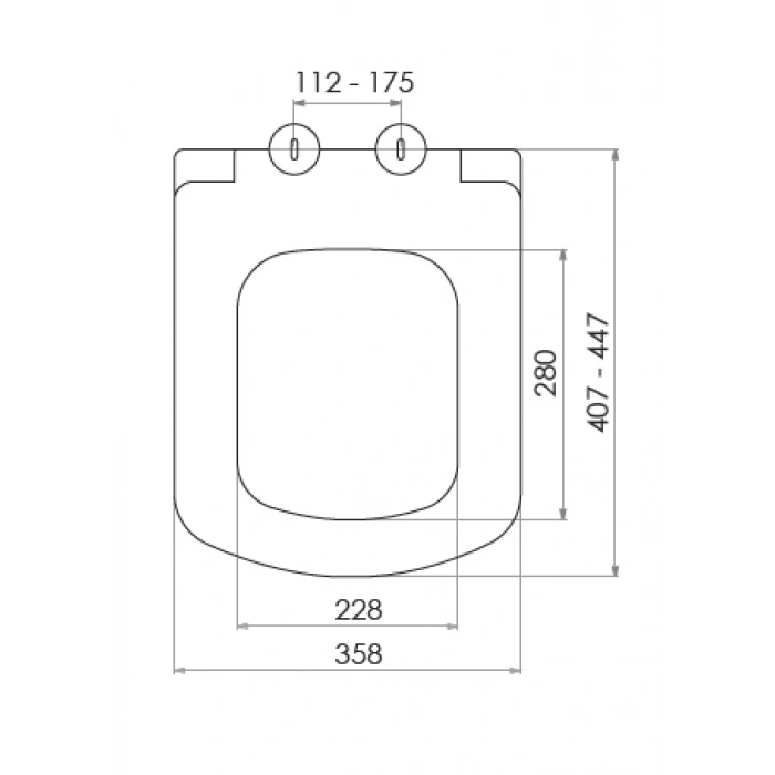 PUNTO KLOZET KAPAĞI (YAVAŞ KAPANAN - METAL MENTEŞELİ - ÜSTTEN SIKMALI)