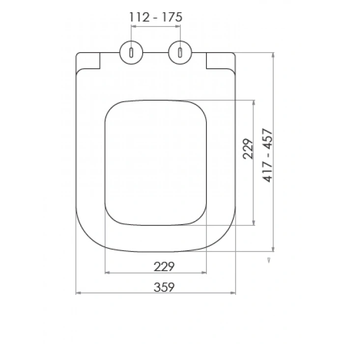 QUADRO KLOZET KAPAĞI (YAVAŞ KAPANAN - METAL MENTEŞELİ - ÜSTTEN SIKMALI)
