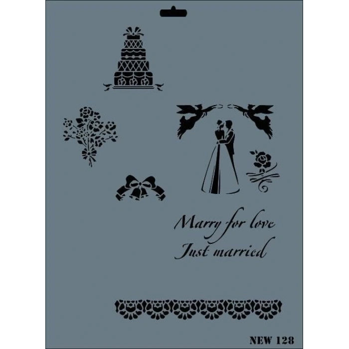 Rich New Seri N-128 Stencil 35x25 cm