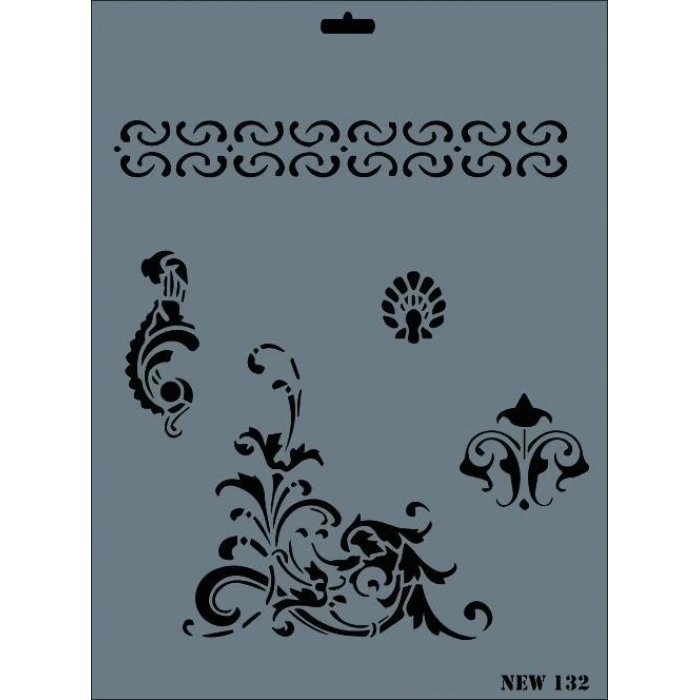 Rich New Seri N-132 Stencil 35x25 cm