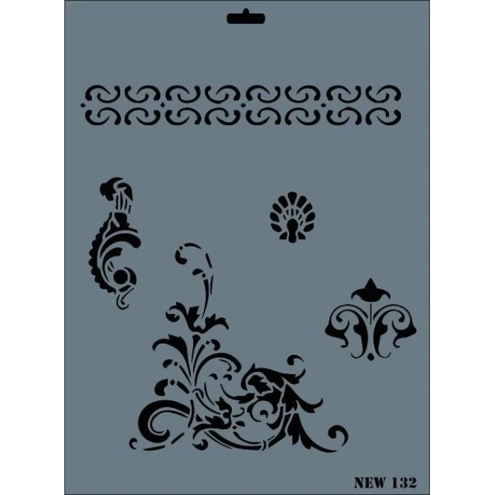 Rich New Seri N-132 Stencil 35x25 cm