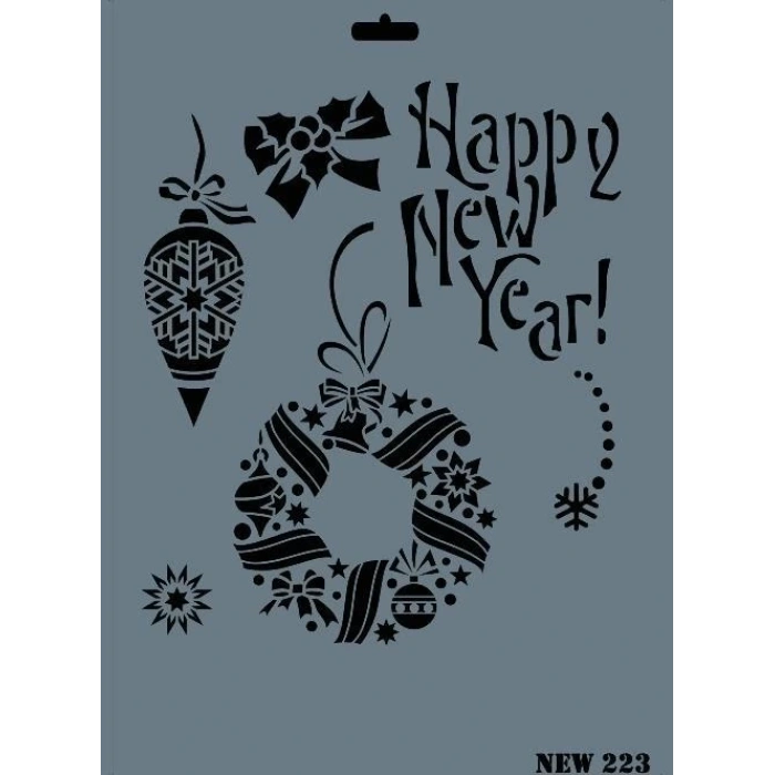 Rich New Seri N-223 Stencil 35x25 cm