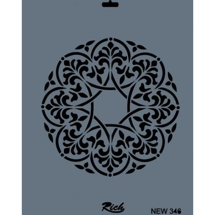 Rich New Seri N-346 Stencil 35x25 cm