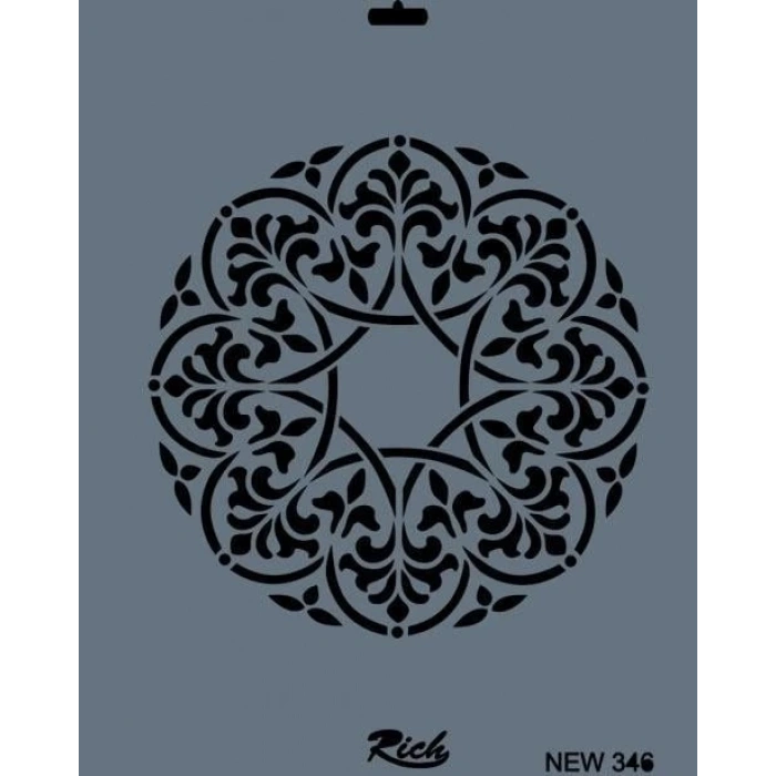 Rich New Seri N-346 Stencil 35x25 cm