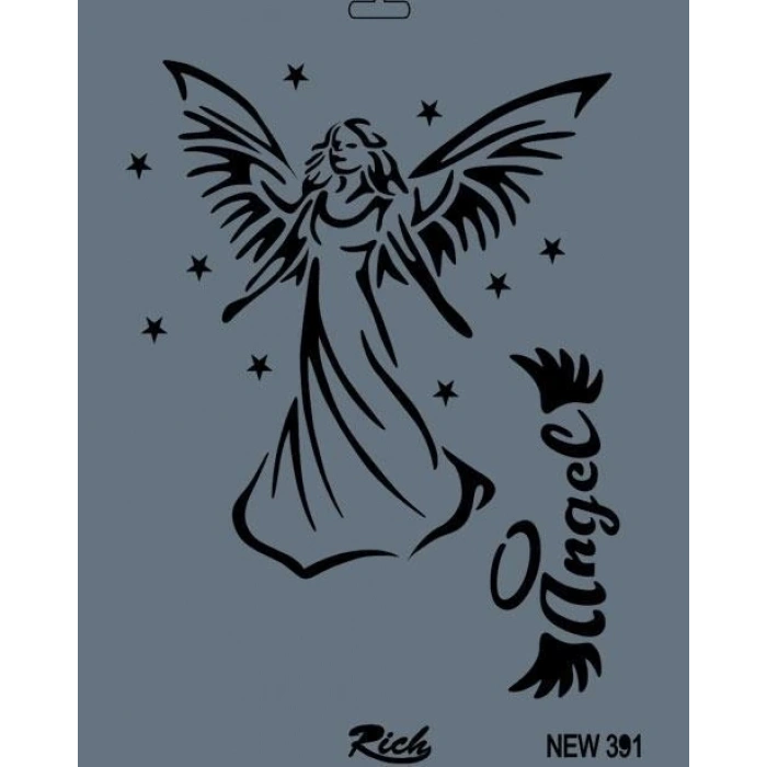 Rich New Seri N-391 Stencil 35x25 cm