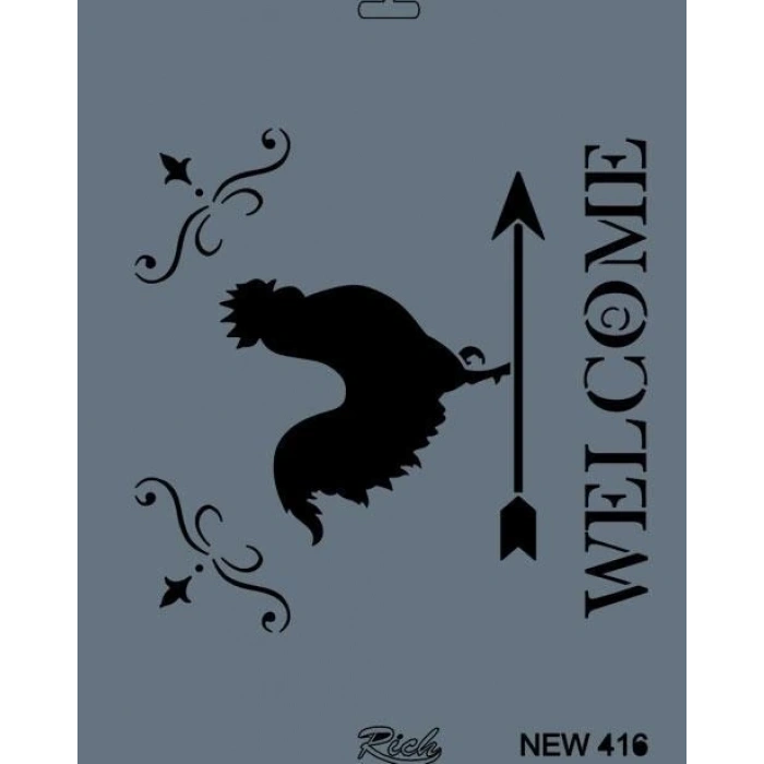 Rich New Seri N-416 Stencil 35x25 cm