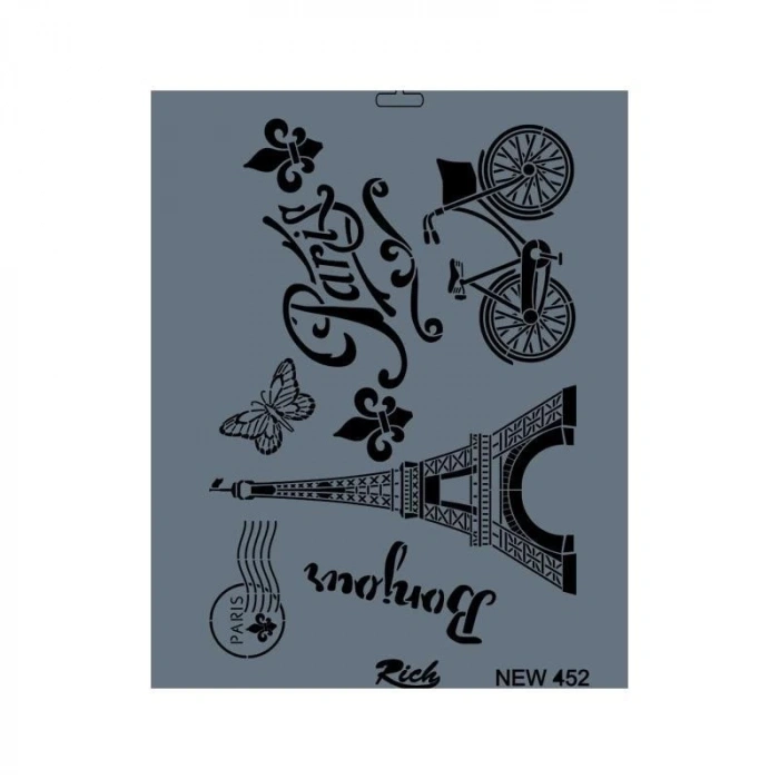 Rich New Seri N-452 Stencil 35x25 cm