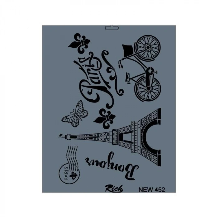 Rich New Seri N-452 Stencil 35x25 cm