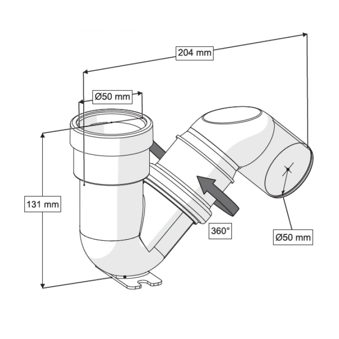 S SİFON - KOKU ÖNLEYECİ Q50