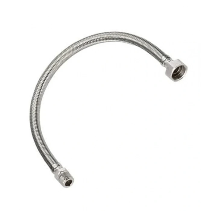 SARIBEY - 3/4 - 1/2 80 CM PASLANMAZ NİPELLİ FLEX HORTUM