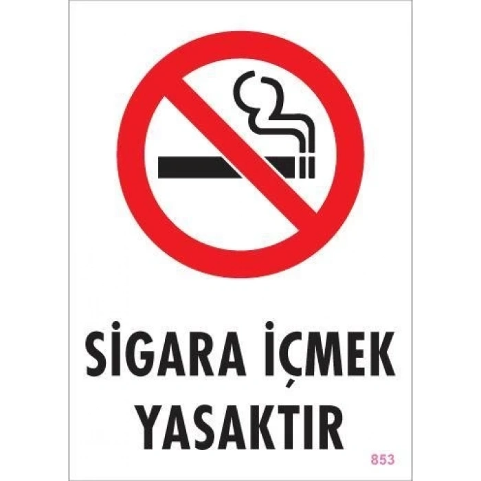 Sigara İçmek Yasaktır Uyarı Levhası 25x35 KOD:853