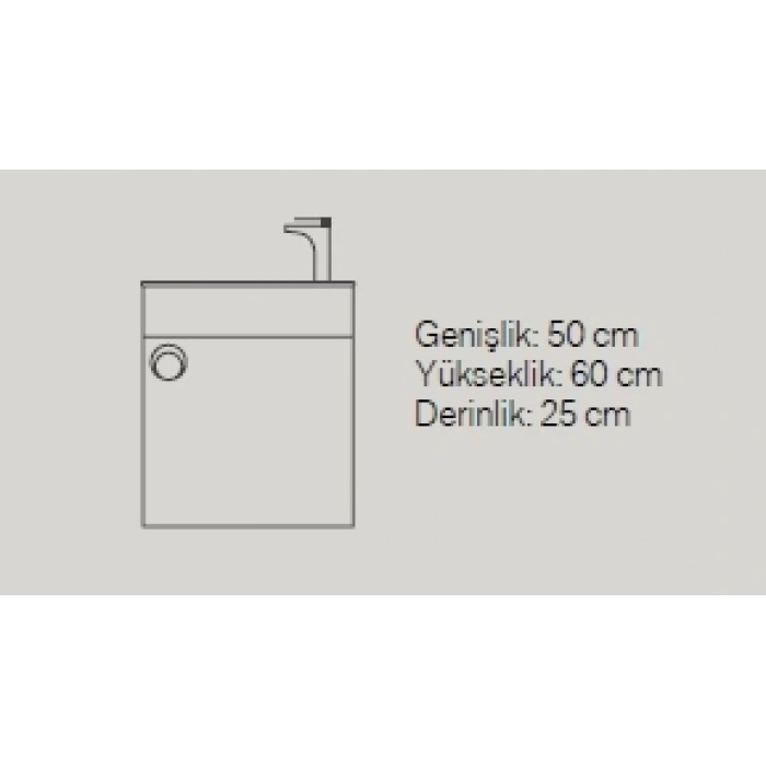 SMOLE 50 CM BANYO DOLABI ALT MODÜL