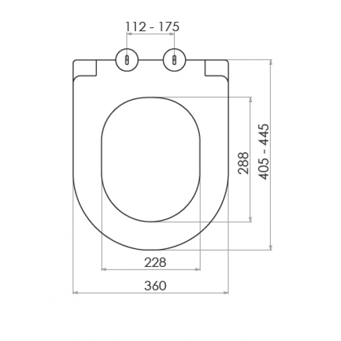 SOLID KLOZET KAPAĞI (YAVAŞ KAPANAN - METAL MENTEŞELİ - ÜSTTEN SIKMALI)