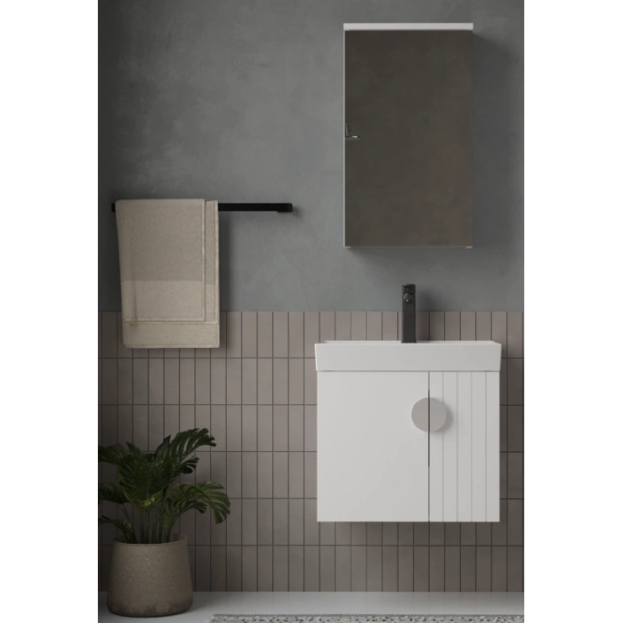 STEP 55 CM BANYO DOLABI TAKIM (AYNALI DOLAP)