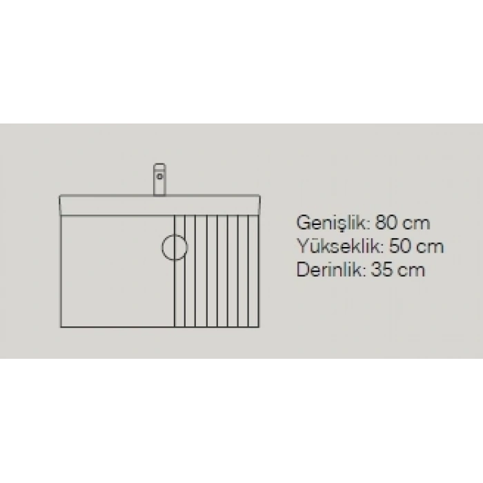 STEP 80 CM BANYO DOLABI TAKIM (AYNALI DOLAP)