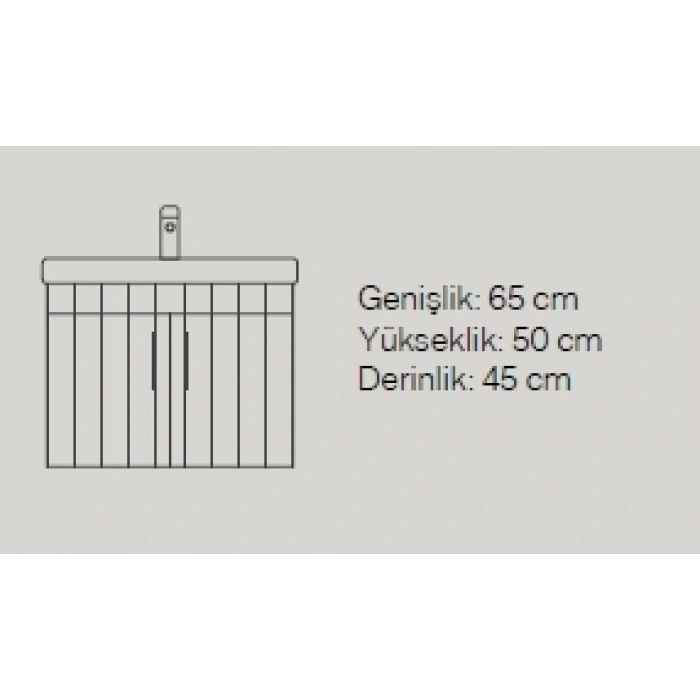 STİLLO 65 CM BANYO DOLABI TAKIM