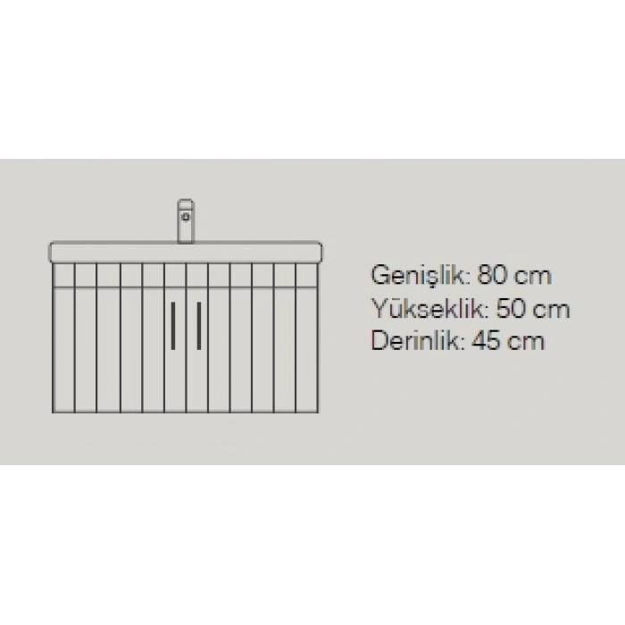 STİLLO 80 CM BANYO DOLABI TAKIM