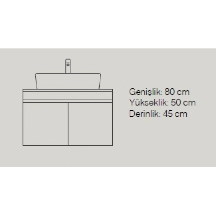 TREND 80 CM BANYO DOLABI TAKIM