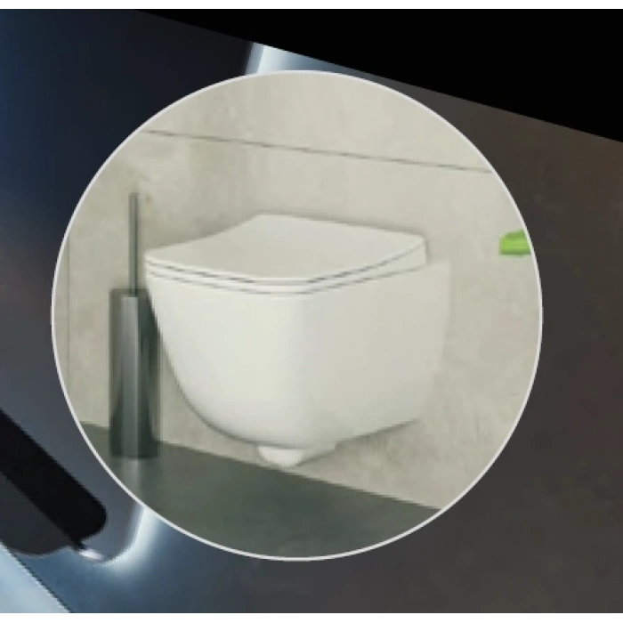 TURKUAZ - Aqua Rimless Asma Klozet+ Duru Slim Pp (Çek-Çıkar)