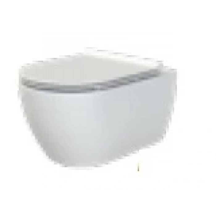 TURKUAZ - City Rimless Asma Klozet+ Bella Slim Pp Çek-Çıkar ( MAT BEYAZ )