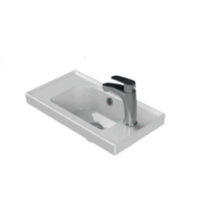 TURKUAZ - FRAME 50X28 ETEJERLİ LAVABO (SAĞ BATARYA DELİĞİ)