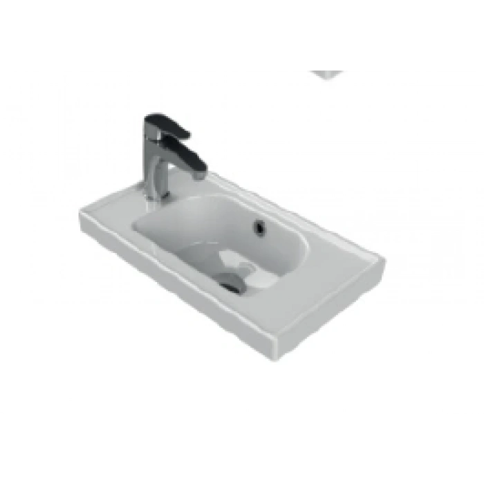 TURKUAZ - FRAME 50X28 ETEJERLİ LAVABO (SOL BATARYA DELİĞİ)