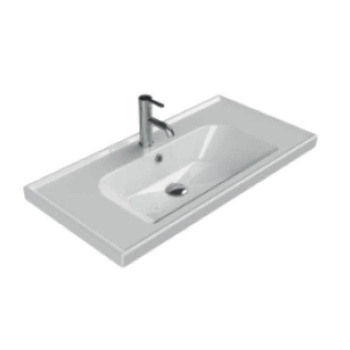 TURKUAZ - FRAME 90X45 ETEJERLİ LAVABO