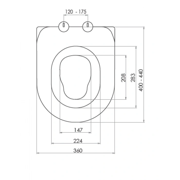 TWIN (ÇOCUK ADAPTÖRLÜ) KLOZET KAPAĞI (YAVAŞ KAPANAN - ÜSTTEN SIKMALI)