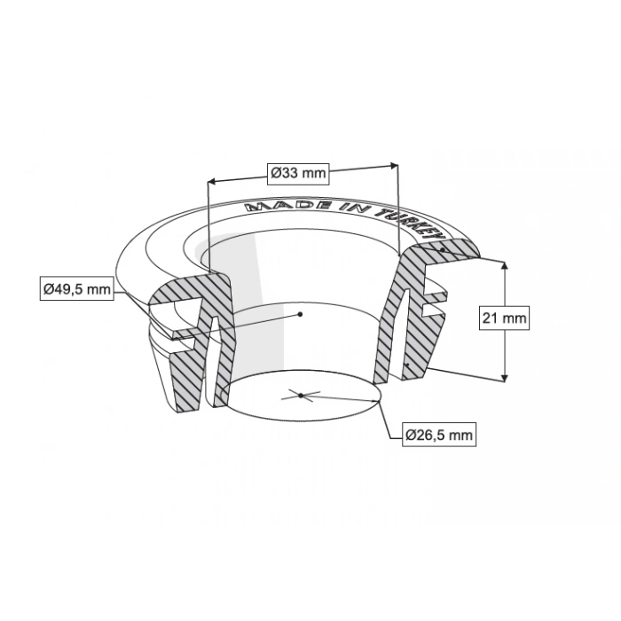 U-PVC HELA TAŞI ADAPTÖR CONTASI ( 1 1/4 - Q48-32 mm )