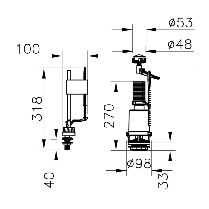 Vitra Rezervuar İç Takım (Alttan Giriş) 6 L 330B1314