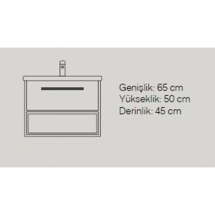 ZUMA 65 CM BANYO DOLABI TAKIM