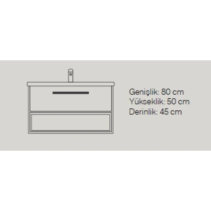 ZUMA 80 CM BANYO DOLABI TAKIM