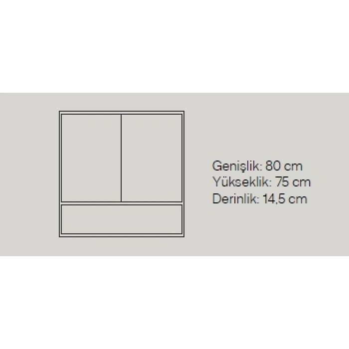 ZUMA 80 CM BANYO DOLABI TAKIM