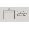 BASİC 65 CM BANYO DOLABI TAKIM