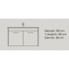 BASİC 80 CM BANYO DOLABI TAKIM