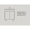 ESTE 65 CM BANYO DOLABI ALT MODÜL