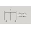 ESTE 80 CM BANYO DOLABI ALT MODÜL